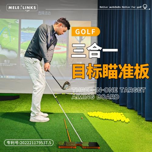 高爾夫三合一目標指示板MORE AIM推桿揮桿平面練習器 新款矯正器