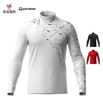 TaylorMade高爾夫男士新款長袖Golf秋冬休閑時尚運動套頭衫POLO衫