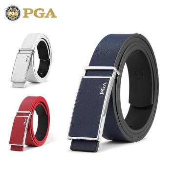 美國PGA 新款 高爾夫女士皮帶 合金扣頭 頭層牛皮腰帶 奢華優雅