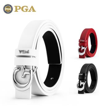 美國PGA 高爾夫女士皮帶 合金扣頭 頭層牛皮腰帶奢華優雅時尚百搭