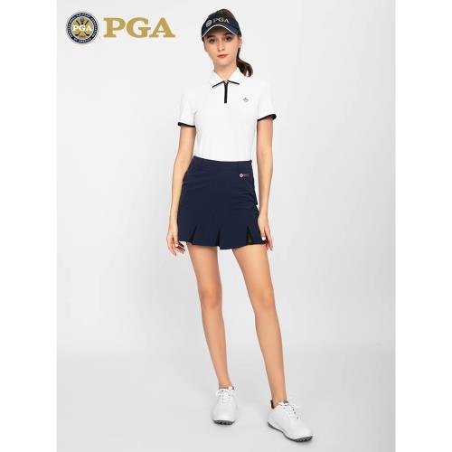 美國PGA 高爾夫短裙女夏運動裙子配送腰包百褶裙透氣打底褲網球裙
