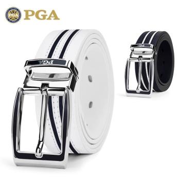 美國PGA 高爾夫皮帶男士服飾針扣頭層牛皮合金扣頭運動百搭腰帶