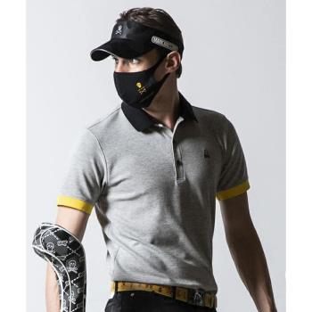 日韓高爾夫服裝男款短袖T恤翻領POLO衫時尚球衣GOLF男士純棉上衣