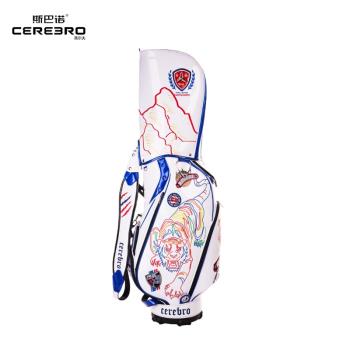 新款CEREBRO/斯巴諾中國風球桿包男3D刺繡球袋生肖虎年高爾夫球包