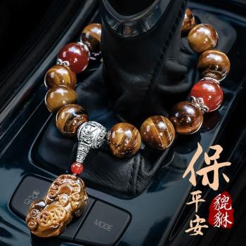 高檔汽車檔位珠平安佛珠貔貅車內檔桿裝飾品吊飾男士車載掛件高階