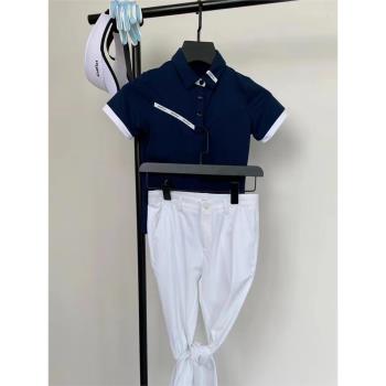 高爾夫兒童上衣短袖夏季薄款速乾透氣golf戶外運動用品新品服飾