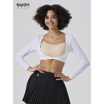 高爾夫女裝夏季冰絲防曬披肩上衣女防紫外線開衫透氣超薄運動服裝