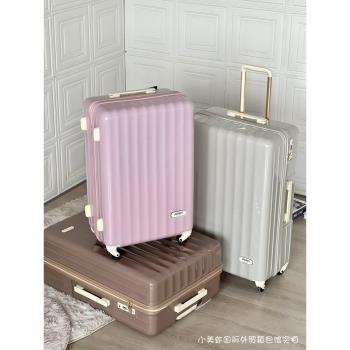 INS新款行李箱純PC超輕網紅拉桿箱HINOMOTO密碼登機旅行箱20/24寸