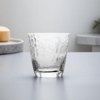 (免運)日本進口東洋佐佐木手工日式和風錘紋水晶玻璃杯熱水簡約綠茶杯子