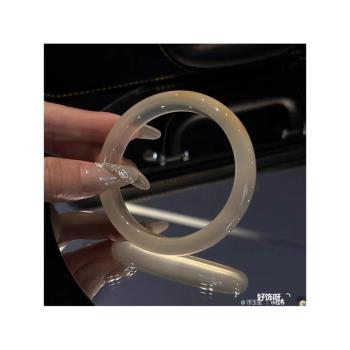 (免運)廠家天然瑪瑙手鐲女款香檳金冰種玉鐲子馬料高冰透玉髓白月光