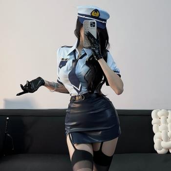 純欲cos女警套裝性感蕾姆制服夜場海軍風純欲秘書空姐萬聖節服裝