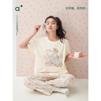 安之伴巨涼感純棉女可愛卡通睡衣