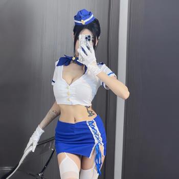 性感純欲制服空姐套裝角色扮演主播夜店御姐秘書裝cosplay萬聖節