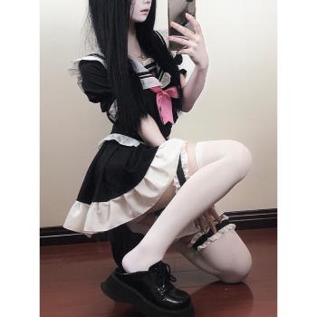 女僕cos性感lolita房事高階純欲套裝萬聖節cosplay女傭制服連衣裙
