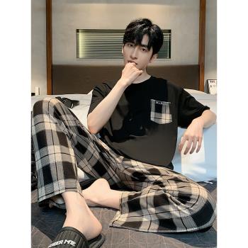莫代爾男士夏款長褲家居服睡衣