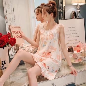 夏女性感純棉吊帶ins公主睡衣