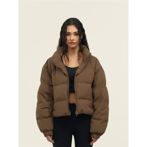 11E 短款肯豆clean fit風格羽絨服拉鏈寬松加厚秋冬外套