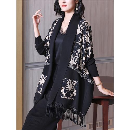 媽媽針織開衫秋季新中式外披輕奢大牌遮肉顯瘦長袖毛衣外套新款