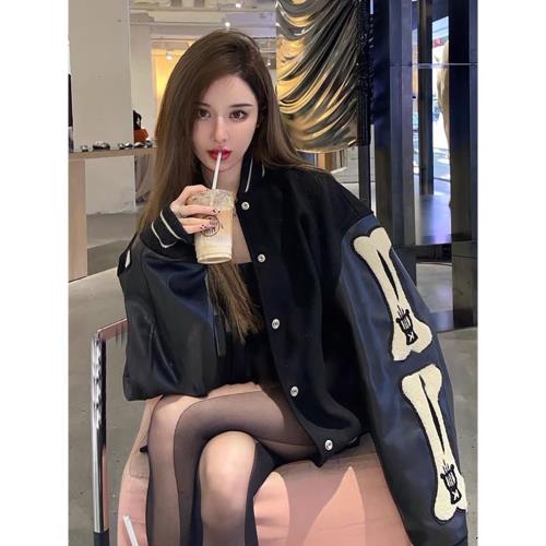 RIXO COSY新款設計感棒球服女秋冬潮牌寬松短款小眾夾克外套