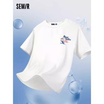 森馬卡通刺繡夏季速幹短袖t恤