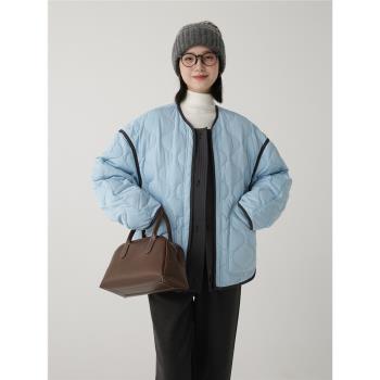 低卡圓領內搭棉服羽絨