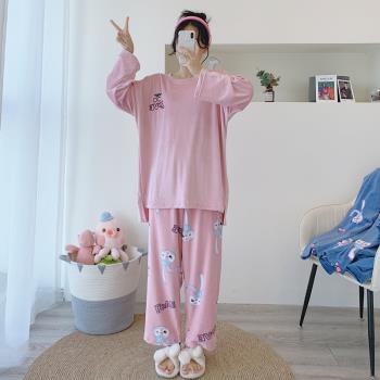 MM200兔子女寬松保暖天鵝絨睡衣