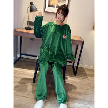 加肥加大碼女天鵝絨300斤睡衣