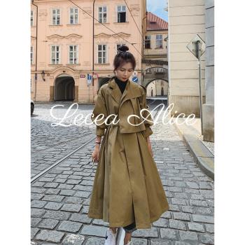 Lecea Alice韓版系帶風衣外套