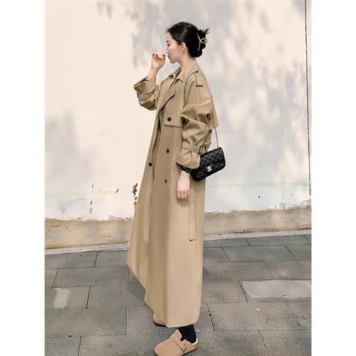高個子加長版風衣外套女到腳踝2024新早春秋超長款高級感氣質大衣