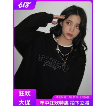 歐陽娜娜同款oversize字母衛衣