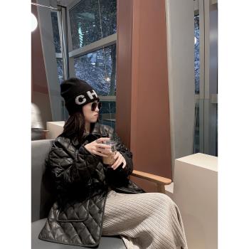 楊小妖綿羊皮2024新款時尚羽絨服