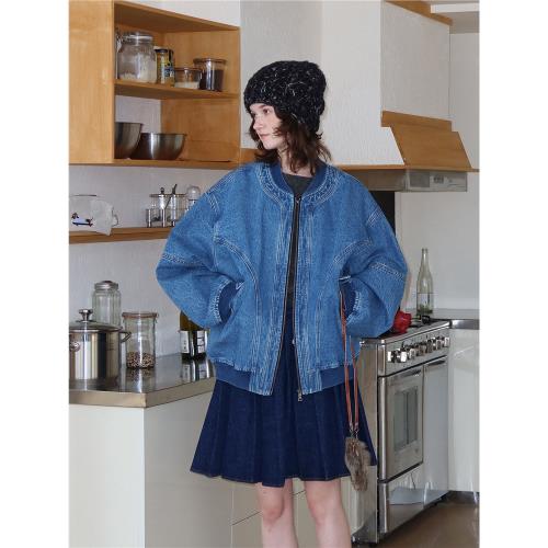 Letm復古牛仔布耐磨抗皺棒球服女