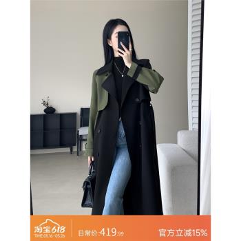 果哥家秋季氣質女神範中長款風衣
