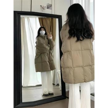 復古高級感厚實保暖中長款羽絨服