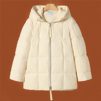 2799鵝絨【帝】冬裝 蓬鬆飽滿連帽雙拉鏈頭羽絨服844剪標
