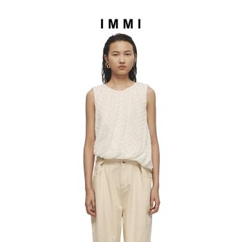 IMMI春夏彈力小花上衣背心