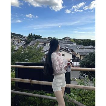 小香風高腰辣妹名媛短褲