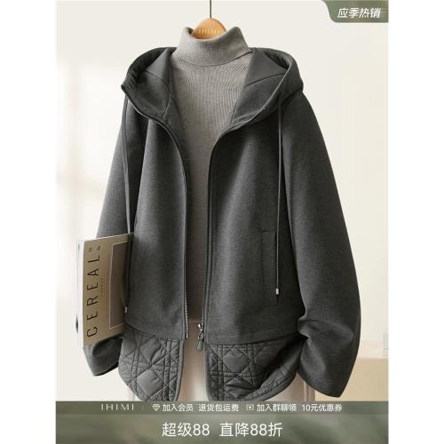 IHIMI海謐女士高端媽媽棉衣女2025冬季新款加厚中長款棉服外套