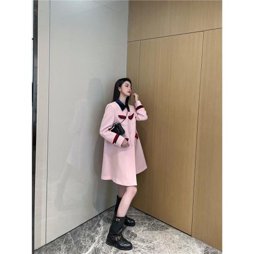 NancyCavally微光澤亂麻肌理醋酸 層次感撞色口袋微A廓形大衣外套