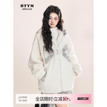 HTYM羊羔絨連帽加厚冬天蝴蝶結