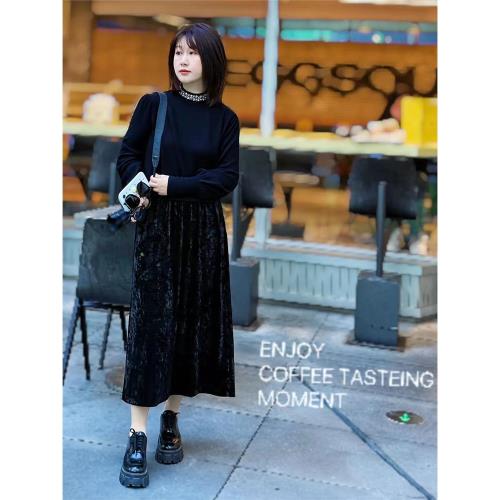 四月初九加大碼女裝胖MM 20245秋 窄版小直筒闊腿褲/顯瘦半裙