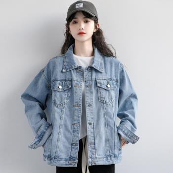 韓國春秋休閑寬松夾克牛仔外套