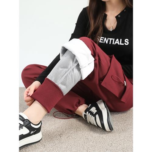 工裝羽絨褲女外穿冬季2024新款東北防寒零下40度極寒加厚沖鋒棉褲