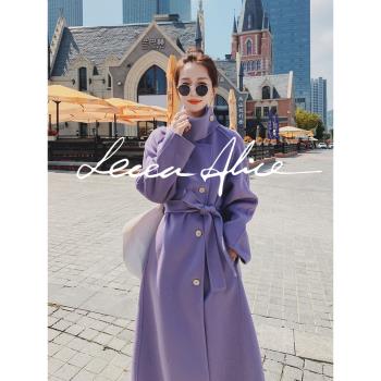 Lecea Alice韓版雙面羊絨大衣