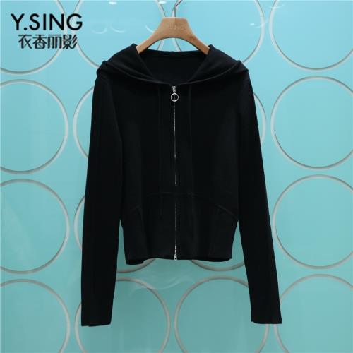 YSING衣香麗影專柜正品2025秋季新款拉鏈連帽羊毛衫YKS13309305