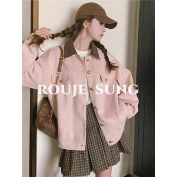 ROUJE SUNG工裝夾克上衣麂皮絨