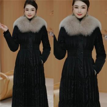 專櫃高階中長款洋氣大毛領羽絨服