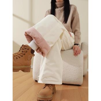 森馬集團棉致白色羽絨褲女冬季外穿2024新款零下40度東北防寒棉褲