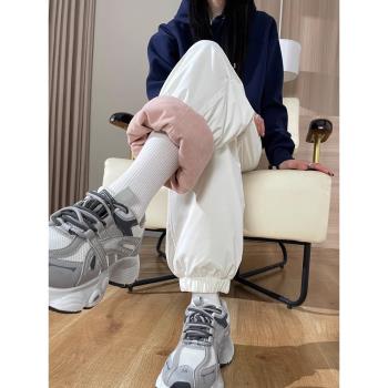 森馬集團棉致輕暖羽絨褲女冬季外穿2024新款東北零下40度保暖棉褲