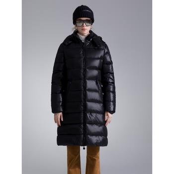 340克中長款修身連帽韓版羽絨服
